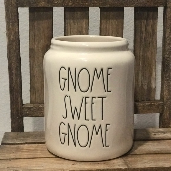 Rae Dunn Kitchen Rae Dunn Gnome Sweet Gnome Canister Without Lid Poshmark